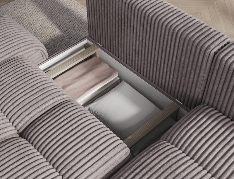 Vittario 3-sits Bubblig Bäddsoffa med Divan och förvaring Höger - Modullo 03 - Products - Möbler - Soffa - Bäddsoffa - Hörnbäddsoffa