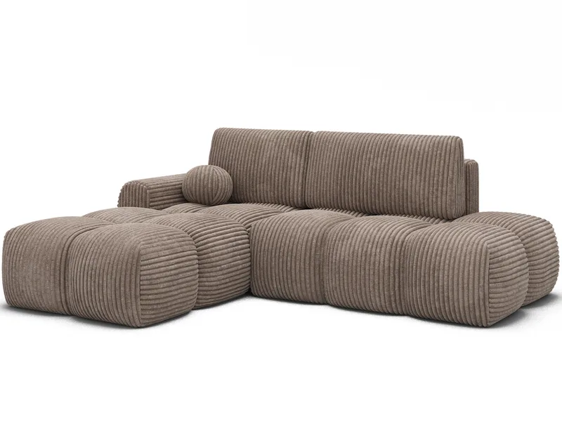 Vittario 3-sits Bubblig Bäddsoffa med Divan och förvaring Vänster, Modullo 20