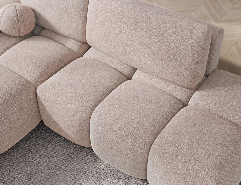 Vittario 3-sits Bubblig Bäddsoffa med Divan och förvaring Vänster - Xillar 20 - Products - Möbler - Soffa - Bäddsoffa - Hörnbäddsoffa
