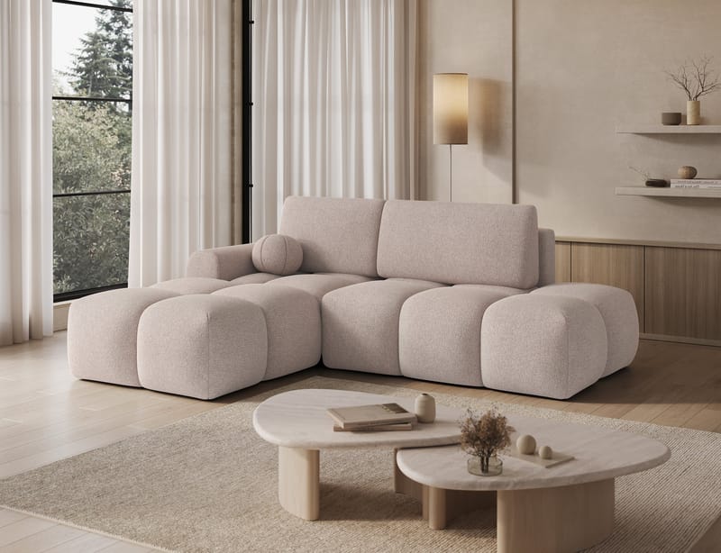 Vittario 3-sits Bubblig Bäddsoffa med Divan och förvaring Vänster - Xillar 20 - Products - Möbler - Soffa - Bäddsoffa - Hörnbäddsoffa