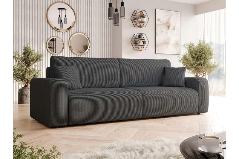 Barile Soffa 3-sits - Mörkgrå - Products - Möbler - Soffa - 3 sits soffa