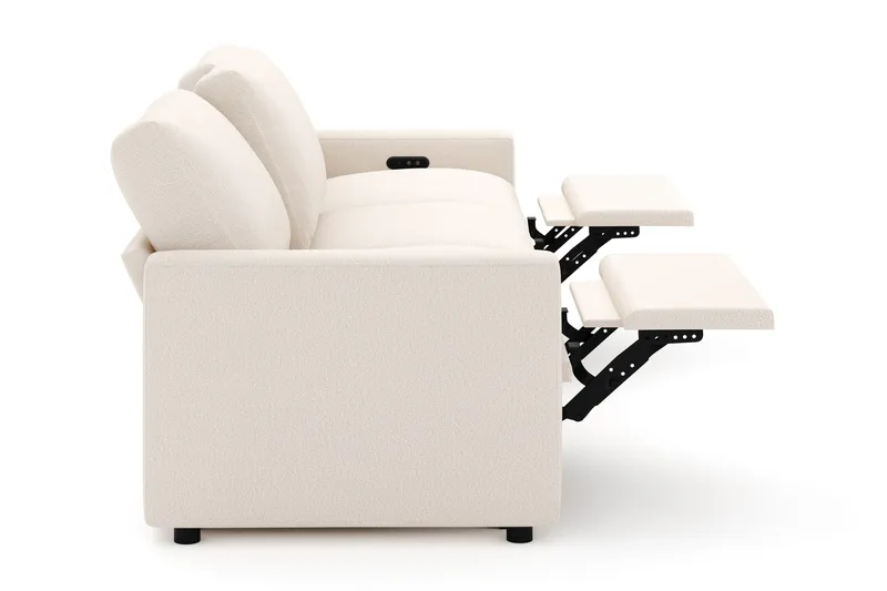 Barsele 3-sits Elektrisk Reclinersoffa - Beige - Products - Möbler - Soffa - Biosoffa & reclinersoffa