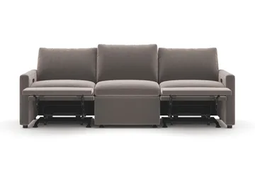 Barsele 3-sits Elektrisk Reclinersoffa - Brun - Products - Möbler - Soffa - Biosoffa & reclinersoffa
