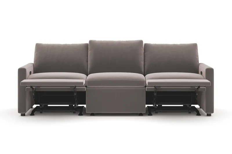 Barsele 3-sits Elektrisk Reclinersoffa - Brun - Products - Möbler - Soffa - Biosoffa & reclinersoffa