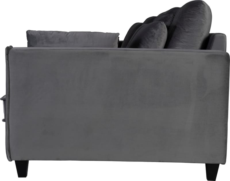 Brandy 4-sits soffa grå sammet - 270 cm bred och 114 cm djup - Mörkgrå - Products - Möbler - Soffa - Sammetssoffa