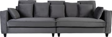 Brandy 4-sits soffa grå sammet - 270 cm bred och 114 cm djup - Mörkgrå - Products - Möbler - Soffa - Sammetssoffa