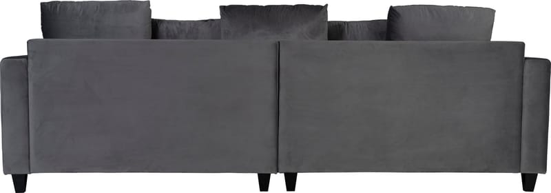 Brandy 4-sits soffa grå sammet - 270 cm bred och 114 cm djup - Mörkgrå - Products - Möbler - Soffa - Sammetssoffa