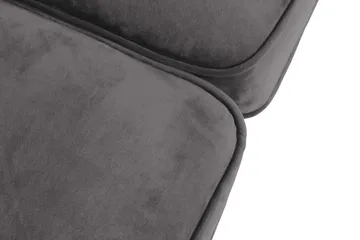 Chesterfield Lyx 2-sits Liten Sammetssoffa - Djup soffa 160 cm bred - Mörkgrå - Products - Möbler - Soffa - 2 sits soffa