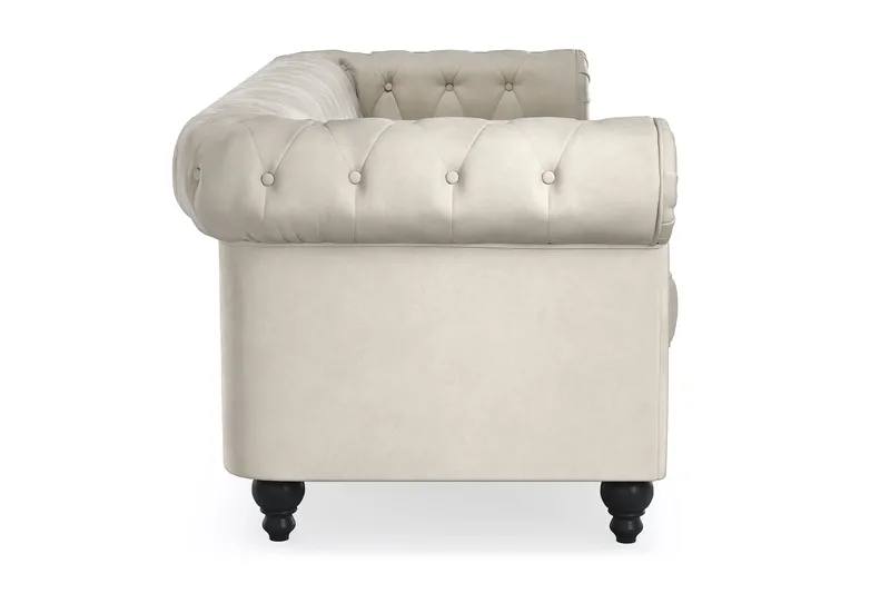 Chesterfield Lyx 3 sits Sammetssoffa- Djup soffa - Beige - Products - Möbler - Soffa - Chesterfield soffa