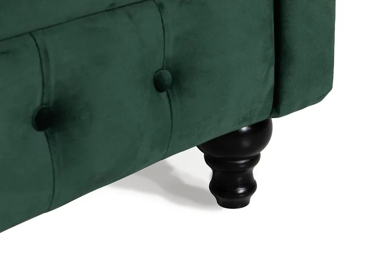 Chesterfield Lyx 3 sits Sammetssoffa - Djup soffa - Grön - Products - Möbler - Soffa - Chesterfield soffa