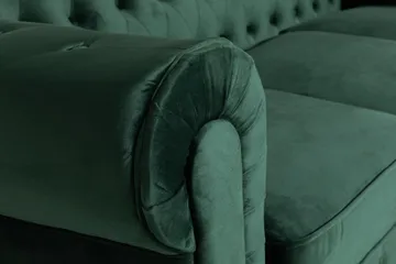 Chesterfield Lyx 3 sits Sammetssoffa - Djup soffa - Grön - Products - Möbler - Soffa - Chesterfield soffa