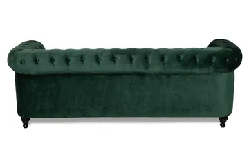 Chesterfield Lyx 3 sits Sammetssoffa - Djup soffa - Grön - Products - Möbler - Soffa - Chesterfield soffa