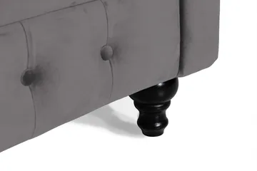 Chesterfield Lyx 3 sits Sammetssoffa - Djup soffa - Mörkgrå - Products - Möbler - Soffa - Chesterfield soffa