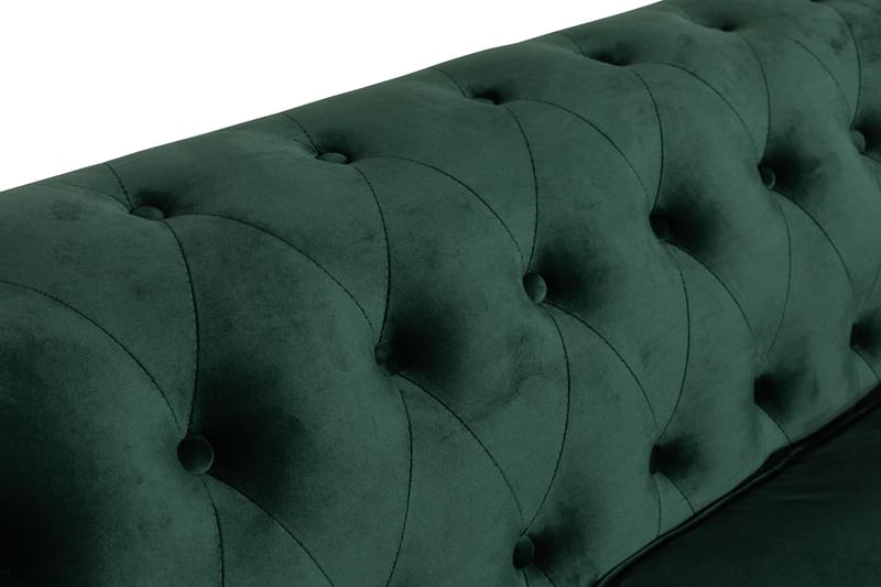 Chesterfield Lyx 3 sits Sammetssoffa - Djup soffa - Mörkgrön / Grön - Products - Möbler - Soffa - Chesterfield soffa