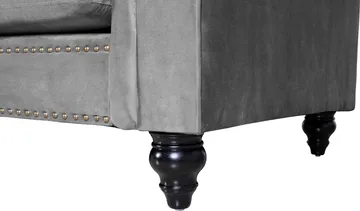 Chesterfieldsoffa 3-sits grå - Grå - Products - Möbler - Soffa - Chesterfield soffa