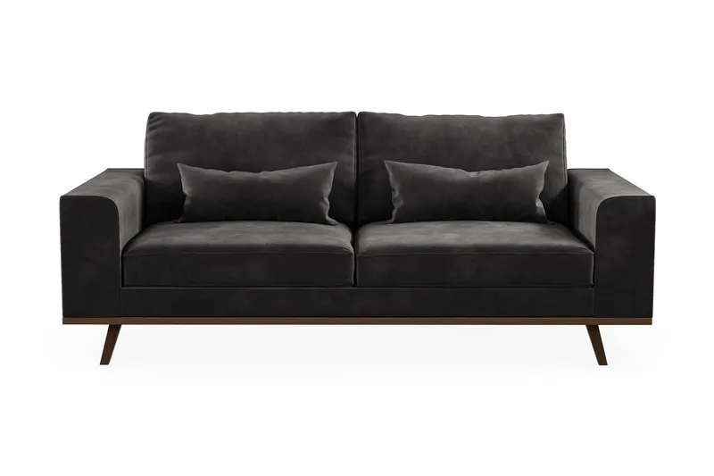 Copenhagen 2-sits Sammetssoffa - Mörkgrå - Products - Möbler - Soffa - Sammetssoffa