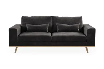 Copenhagen 2-sits Sammetssoffa - Mörkgrå - Products - Möbler - Soffa - Sammetssoffa
