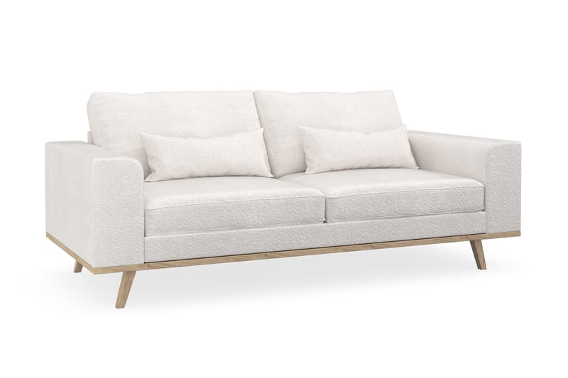 Copenhagen 2-sits Soffa i Bouclé - Vit - Products - Möbler - Soffa - 2 sits soffa