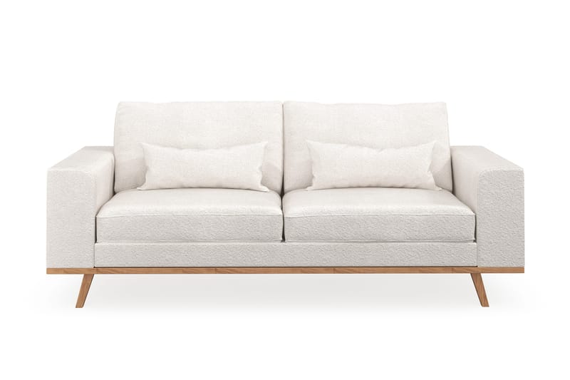 Copenhagen 2-sits Soffa i Bouclé - Vit - Products - Möbler - Soffa - 2 sits soffa