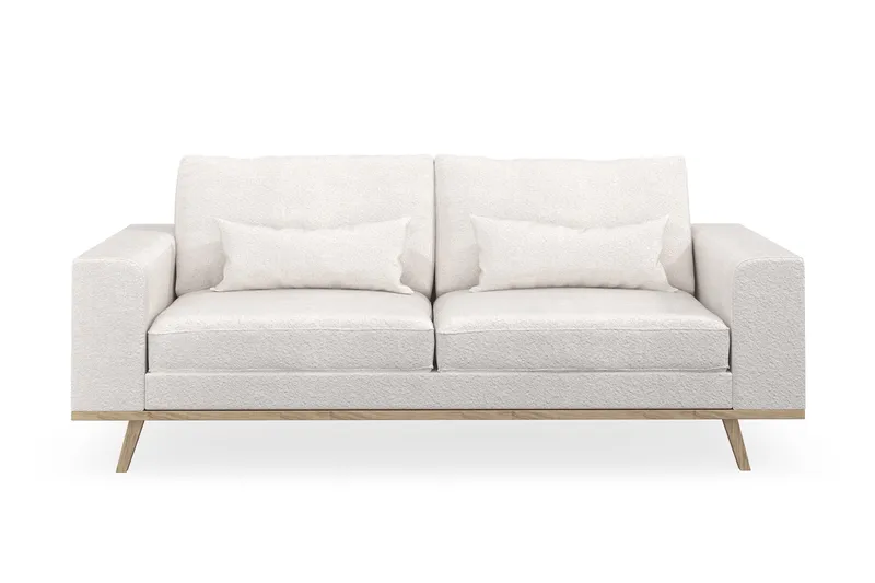 Copenhagen 2-sits Soffa i Bouclé - Vit - Products - Möbler - Soffa - 2 sits soffa
