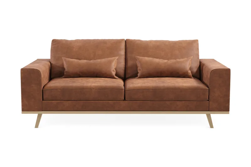 Copenhagen 2-sits Soffa i Konstläder - Brun - Products - Möbler - Soffa - 2 sits soffa