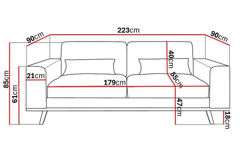 Copenhagen 3-sits Manchestersoffa - Beige - Products - Möbler - Soffa - 3 sits soffa