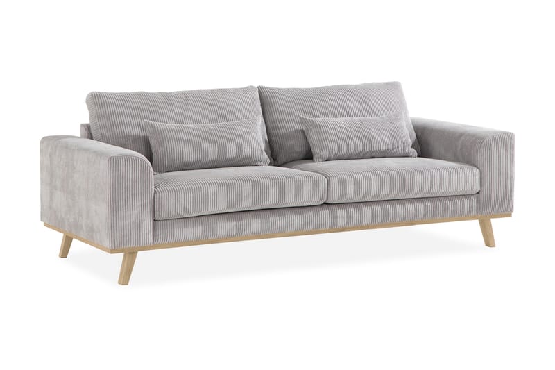 Copenhagen 3-sits Manchestersoffa - Ljusgrå - Products - Möbler - Soffa - 3 sits soffa
