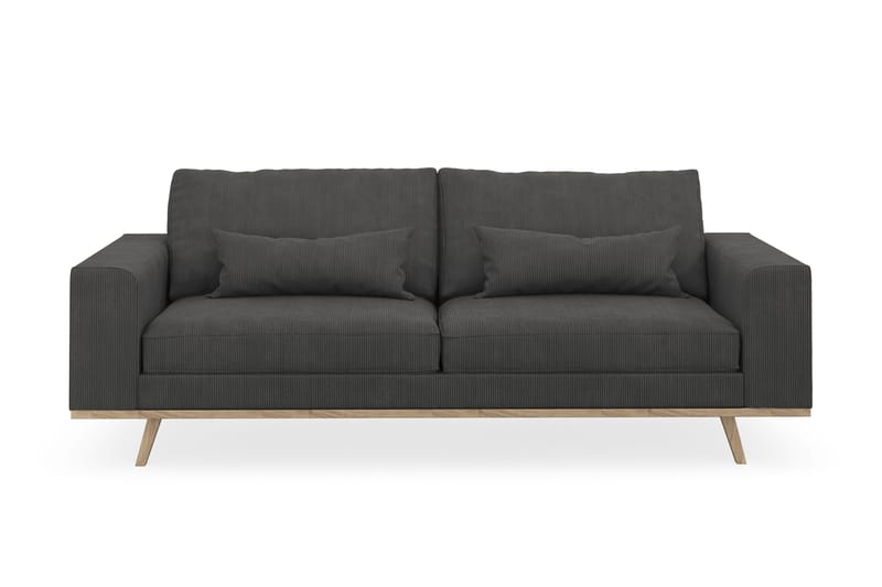 Copenhagen 3-sits Manchestersoffa - Mörkgrå - Products - Möbler - Soffa - 3 sits soffa