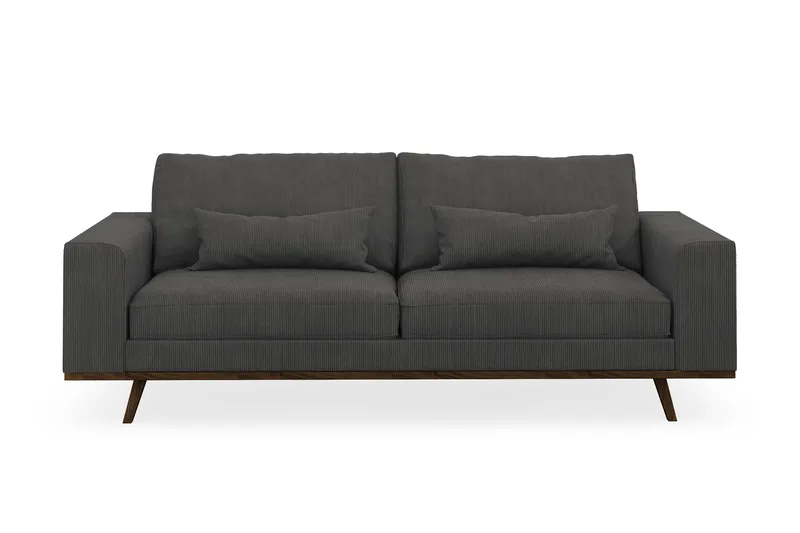 Copenhagen 3-sits Manchestersoffa - Mörkgrå - Products - Möbler - Soffa - 3 sits soffa