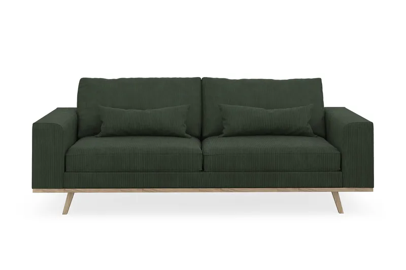 Copenhagen 3-sits Manchestersoffa - Mörkgrön - Products - Möbler - Soffa - 3 sits soffa