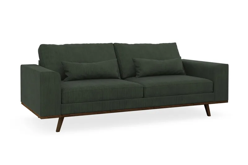 Copenhagen 3-sits Manchestersoffa - Mörkgrön - Products - Möbler - Soffa - 3 sits soffa