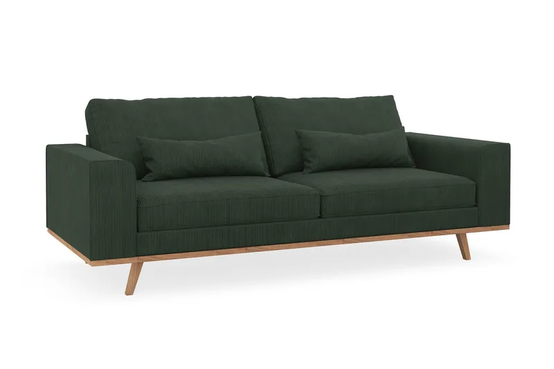 Copenhagen 3-sits Manchestersoffa - Mörkgrön - Products - Möbler - Soffa - 3 sits soffa