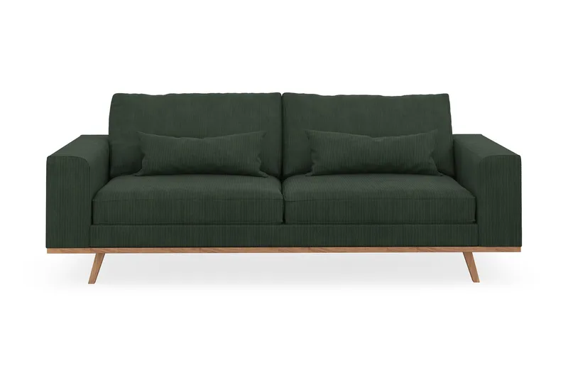 Copenhagen 3-sits Manchestersoffa - Mörkgrön - Products - Möbler - Soffa - 3 sits soffa