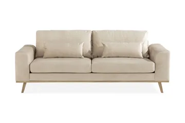 Copenhagen 3-sits Sammetssoffa - Beige - Products - Möbler - Soffa - 3 sits soffa