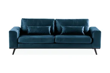 Copenhagen 3-sits Sammetssoffa - Blå - Products - Möbler - Soffa - 3 sits soffa