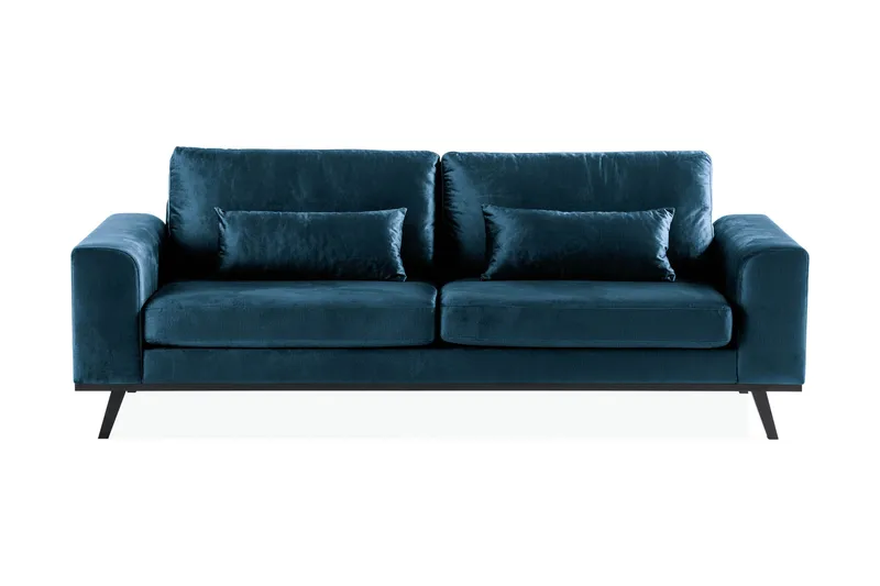 Copenhagen 3-sits Sammetssoffa - Blå - Products - Möbler - Soffa - 3 sits soffa