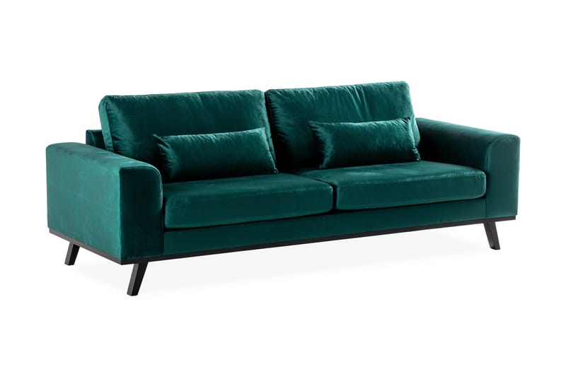 Copenhagen 3-sits Sammetssoffa - Grön - Products - Möbler - Soffa - 3 sits soffa