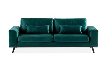 Copenhagen 3-sits Sammetssoffa - Grön - Products - Möbler - Soffa - 3 sits soffa