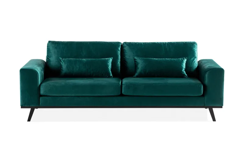 Copenhagen 3-sits Sammetssoffa - Grön - Products - Möbler - Soffa - 3 sits soffa