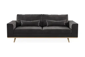 Copenhagen 3-sits Sammetssoffa - Mörkgrå - Products - Möbler - Soffa - 3 sits soffa