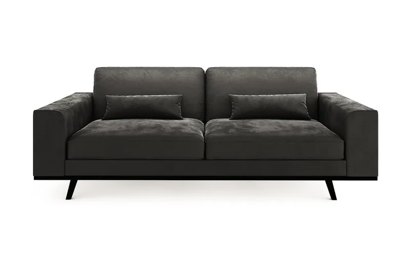 Copenhagen 3-sits Sammetssoffa - Mörkgrå - Products - Möbler - Soffa - 3 sits soffa