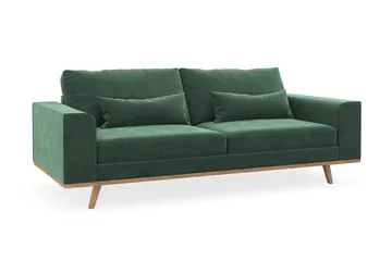 Copenhagen 3-sits Sammetssoffa - Mörkgrön - Products - Möbler - Soffa - 3 sits soffa