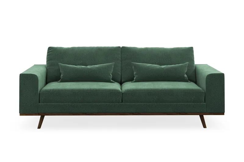 Copenhagen 3-sits Sammetssoffa - Mörkgrön - Products - Möbler - Soffa - 3 sits soffa