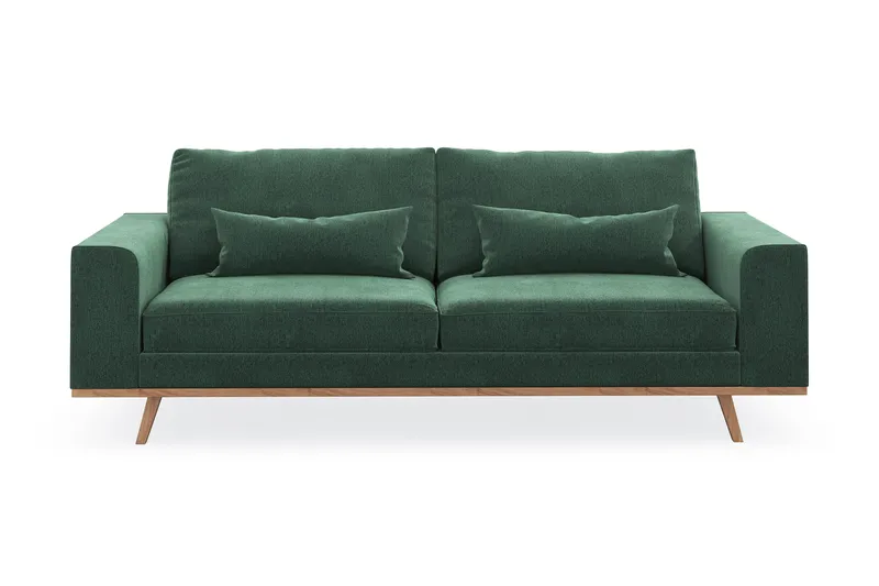 Copenhagen 3-sits Sammetssoffa - Mörkgrön - Products - Möbler - Soffa - 3 sits soffa