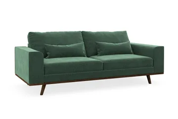 Copenhagen 3-sits Sammetssoffa - Mörkgrön - Products - Möbler - Soffa - 3 sits soffa