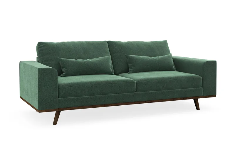 Copenhagen 3-sits Sammetssoffa - Mörkgrön - Products - Möbler - Soffa - 3 sits soffa