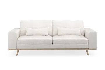 Copenhagen 3-sits Soffa i Bouclé - Vit - Products - Möbler - Soffa - 3 sits soffa