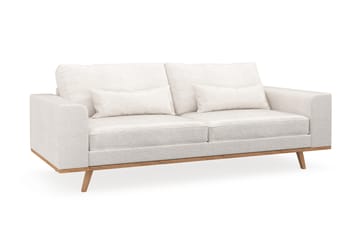 Copenhagen 3-sits Soffa i Bouclé - Vit - Products - Möbler - Soffa - 3 sits soffa