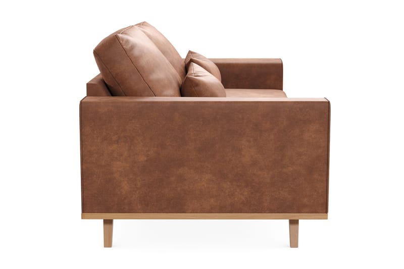Copenhagen 3-sits Soffa i Konstläder - Brun - Products - Möbler - Soffa - 3 sits soffa