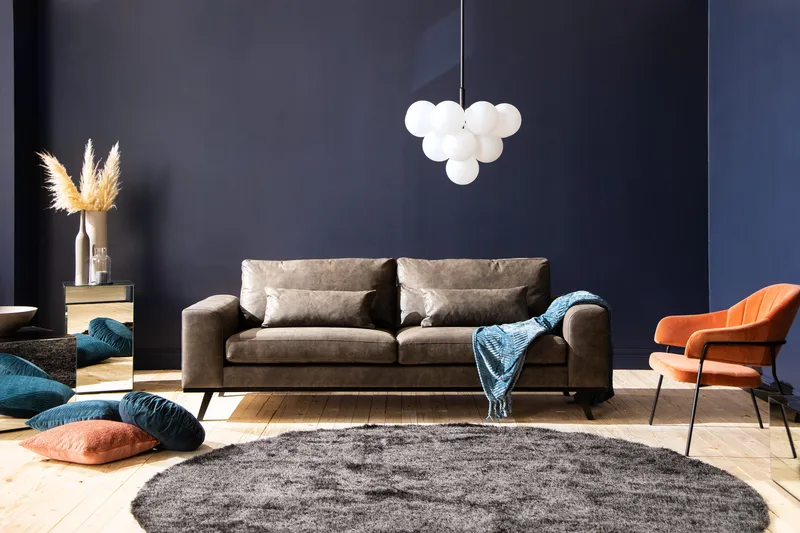 Copenhagen 3-sits Soffa i Konstläder - Mörkgrå - Products - Möbler - Soffa - 3 sits soffa